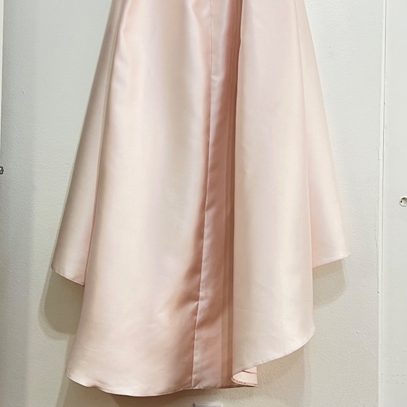 Alfred Sung D699 Strapless High Low Satin Gown - Picture 7 of 12